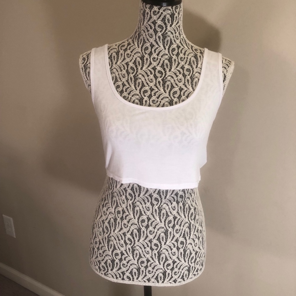 Pretty little thing, white crop top tank